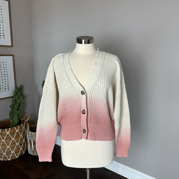 NWTs RARE Madewell Dip Dyed Cotton Cardigan - Picture 5 of 14